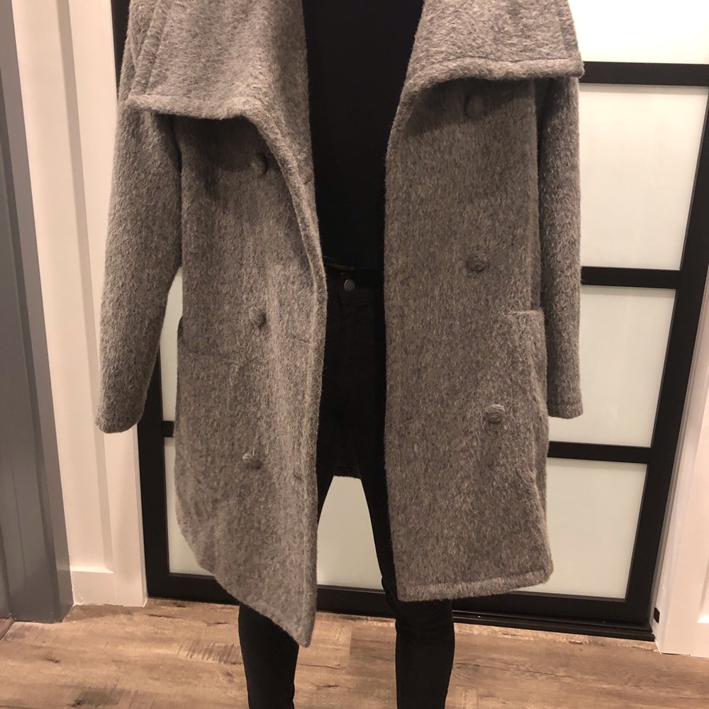 Via Moda Grey Wool Jacket